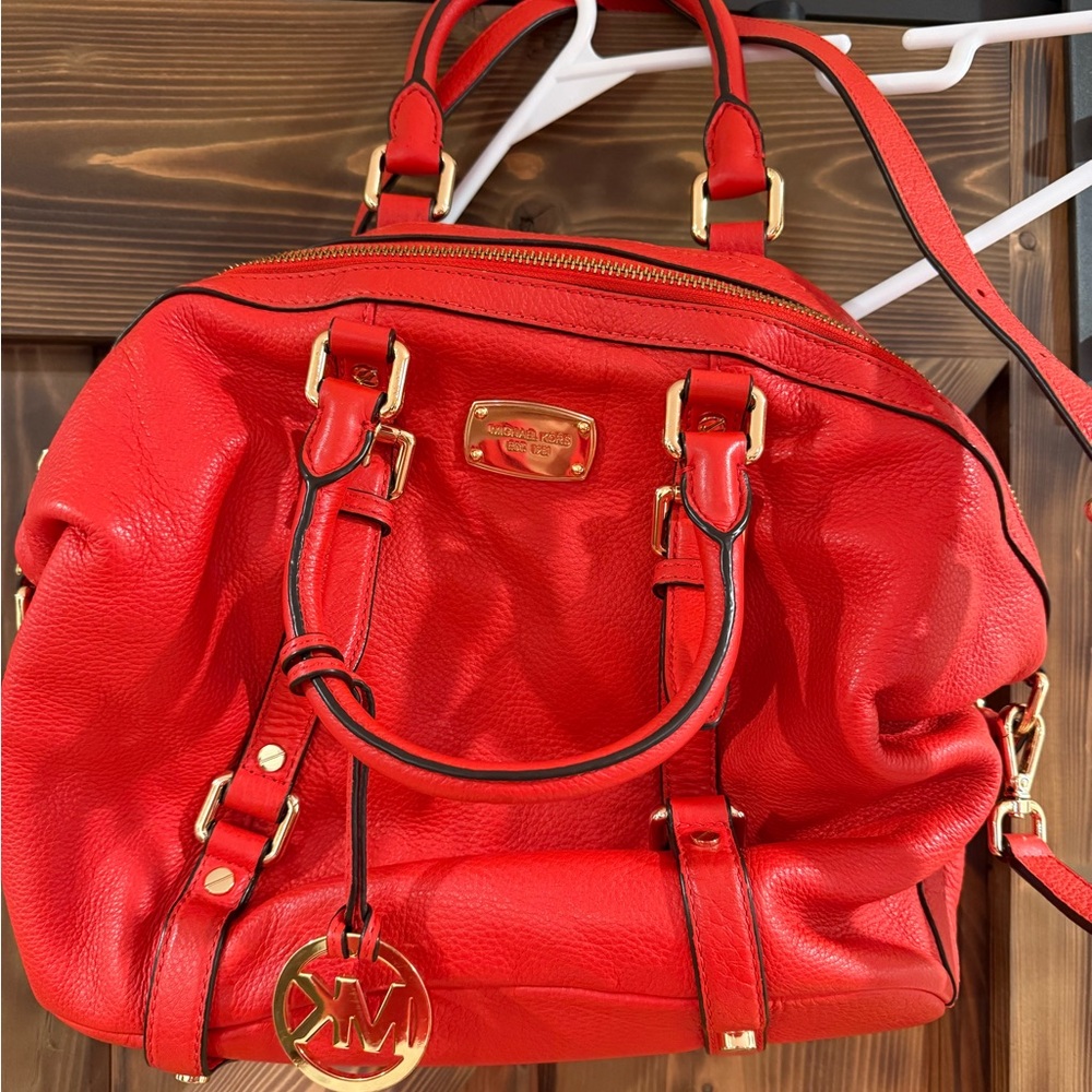 Michael Kors Bold Orange Bedford Satchel - Picture 11 of 11